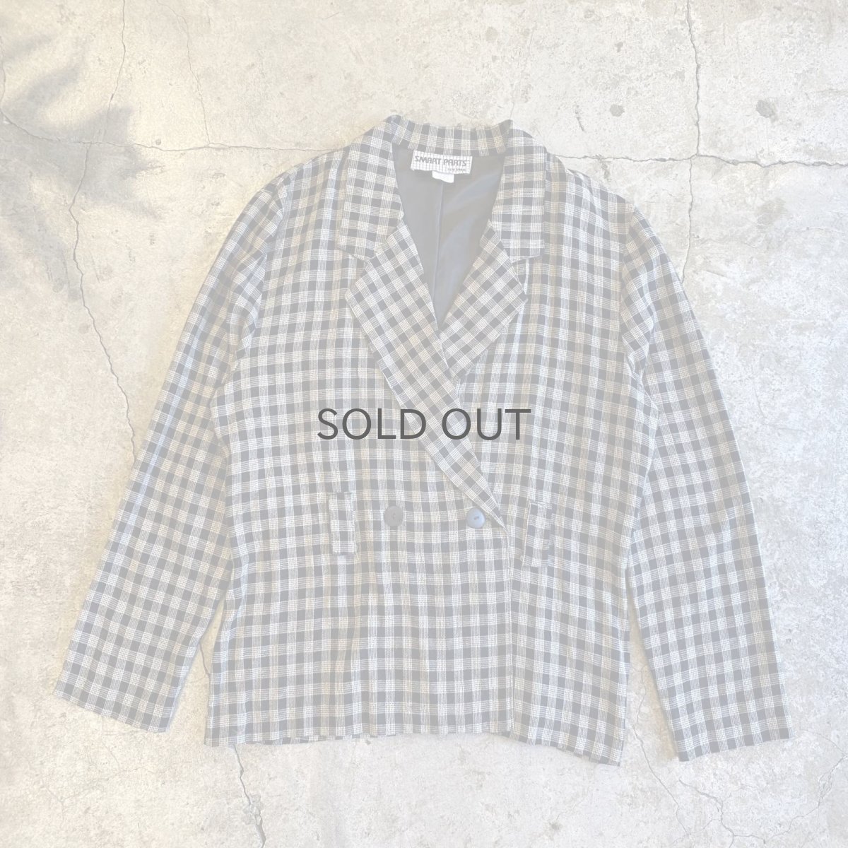 画像1: CHECK ALL OVER PATTERN DESIGN DOUBLE JACKET / Ladies M (1)