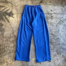 画像1: BLUE COLOR DESIGN DRAW CORD WIDE SWEAT PANTS / FREE~W35 (1)