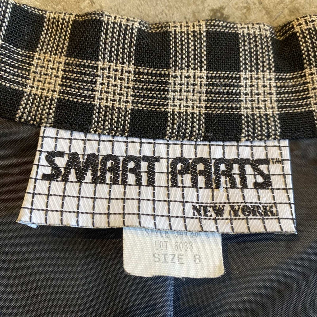 画像12: CHECK ALL OVER PATTERN DESIGN DOUBLE JACKET / Ladies M (12)