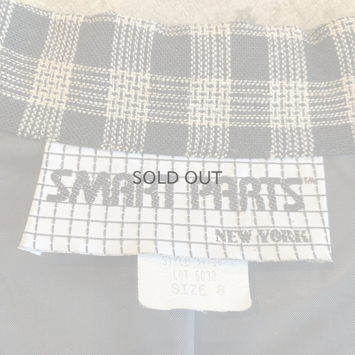 画像12: CHECK ALL OVER PATTERN DESIGN DOUBLE JACKET / Ladies M (12)