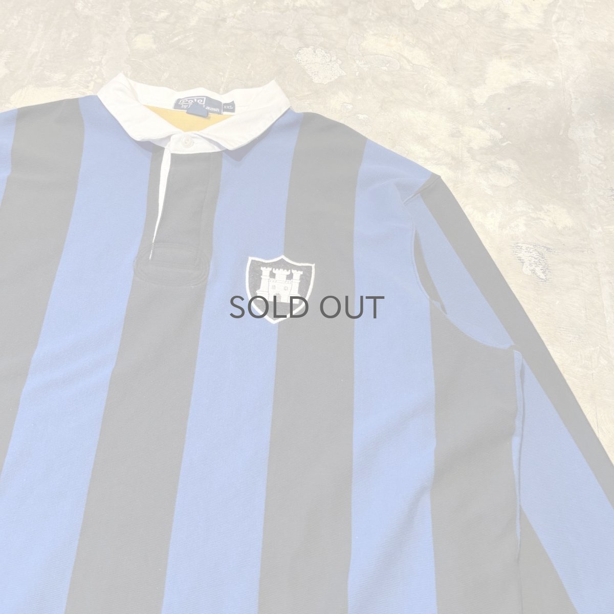 画像4: 【POLO RALPH LAUREN】STROPE PATTERN HALF BUTTON L/S SHIRT / Mens XXL (4)