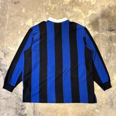 画像2: 【POLO RALPH LAUREN】STROPE PATTERN HALF BUTTON L/S SHIRT / Mens XXL (2)