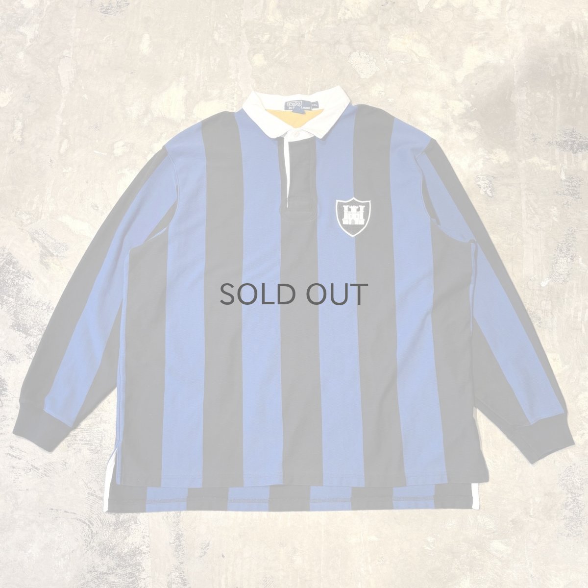 画像1: 【POLO RALPH LAUREN】STROPE PATTERN HALF BUTTON L/S SHIRT / Mens XXL (1)