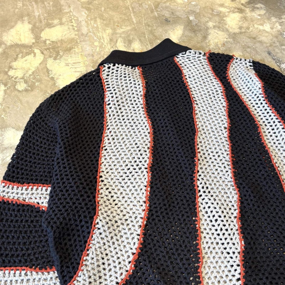 画像9: COLOR DESIGN SWITCHED MESH L/S SHIRT / Mens L (9)