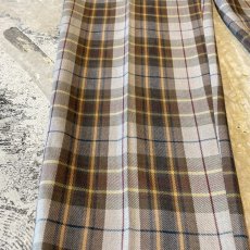画像8: ALL OVER CHECK PATTERN WIDE SILHOUETTE SLACKS / W32 (8)