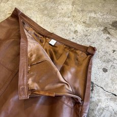 画像8: BACK SLIT DESIGN LEATHER SKIRT / W26 (8)