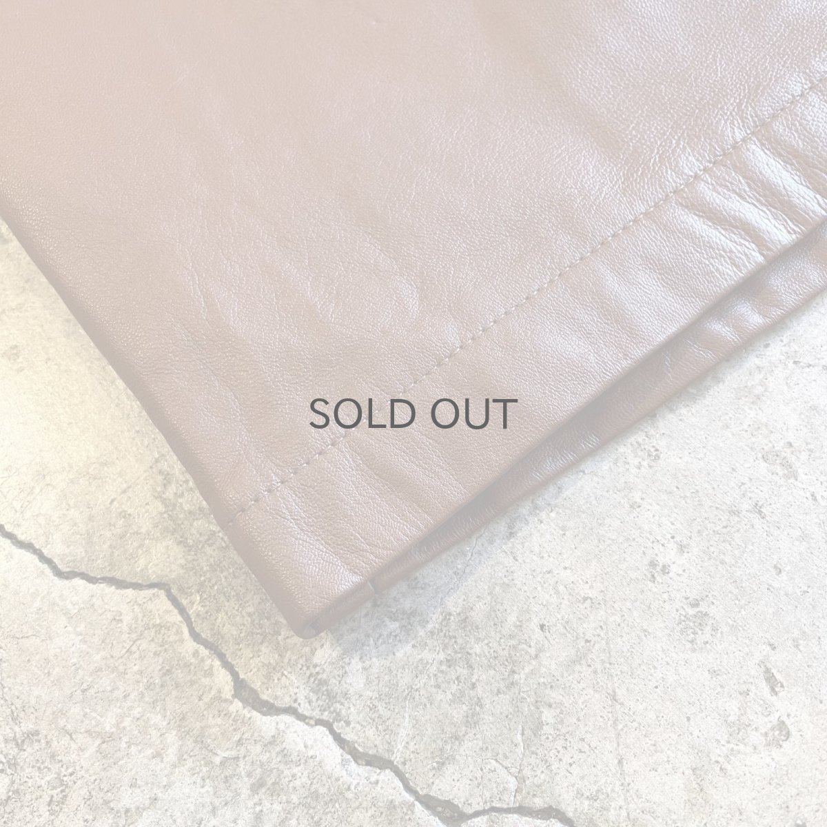 画像4: BACK SLIT DESIGN LEATHER SKIRT / W26 (4)