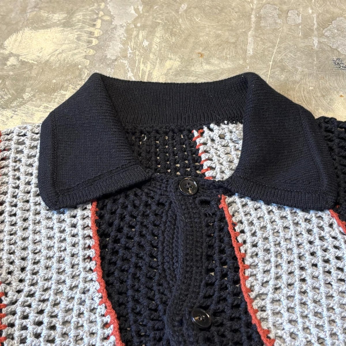 画像10: COLOR DESIGN SWITCHED MESH L/S SHIRT / Mens L (10)