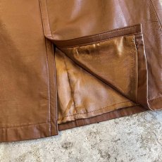 画像10: BACK SLIT DESIGN LEATHER SKIRT / W26 (10)