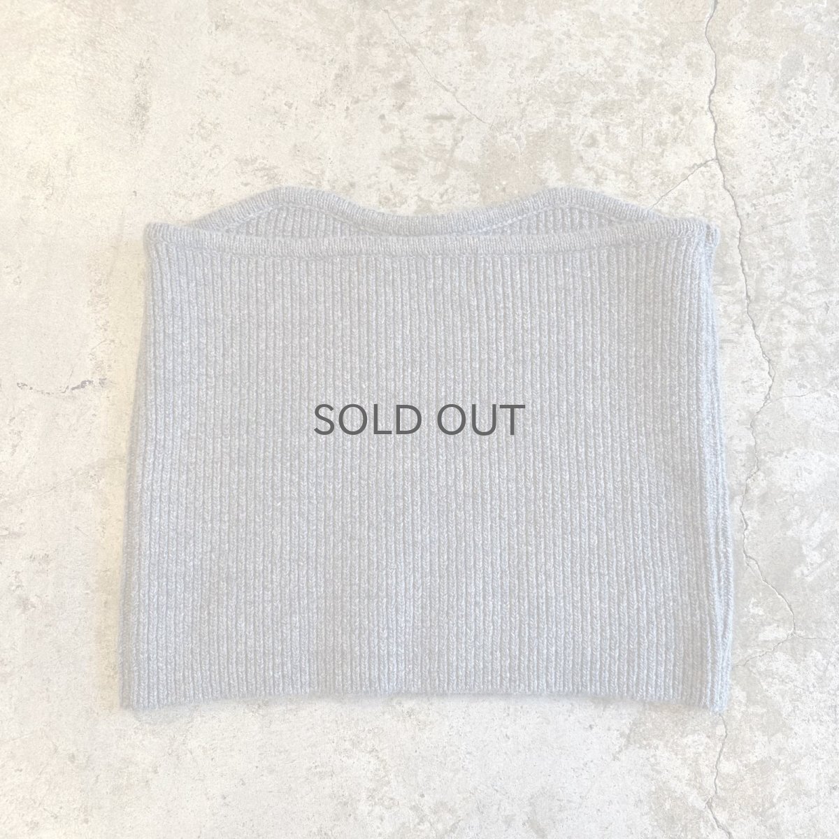 画像2: 【WONDERGROUND】RIB KNIT TUBE TOP / GREY / OS (2)