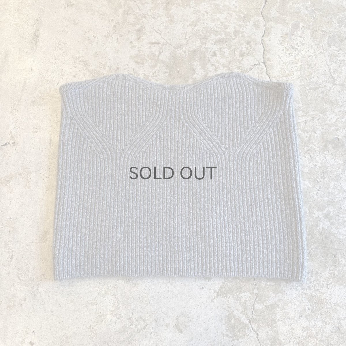 画像1: 【WONDERGROUND】RIB KNIT TUBE TOP / GREY / OS (1)