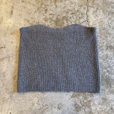 画像1: 【WONDERGROUND】RIB KNIT TUBE TOP / GREY / OS (1)