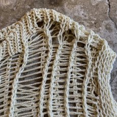 画像6: IVORY COLOR GLITTER DESIGN  CROCHET VEST / Ladies M (6)
