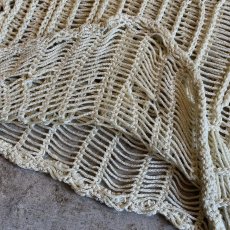 画像8: IVORY COLOR GLITTER DESIGN  CROCHET VEST / Ladies M (8)