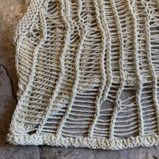 画像4: IVORY COLOR GLITTER DESIGN  CROCHET VEST / Ladies M (4)