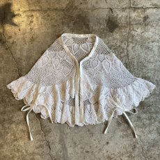 画像1: 【Wiz&Witch】VINTAGE CROCHET S/S TOPS / OS (1)