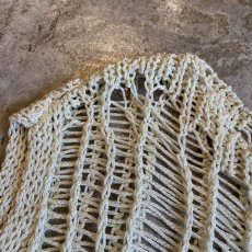 画像9: IVORY COLOR GLITTER DESIGN  CROCHET VEST / Ladies M (9)