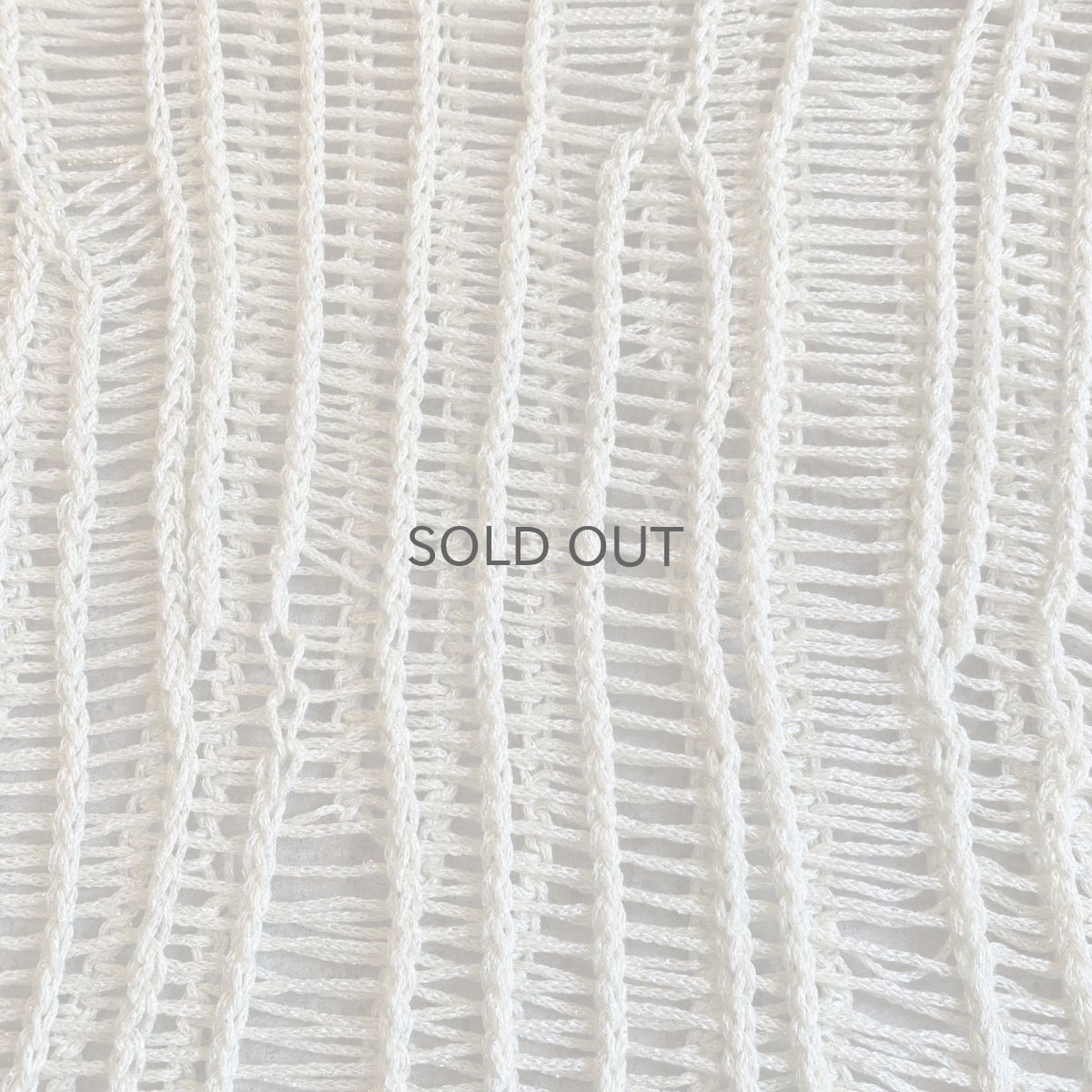 画像7: IVORY COLOR GLITTER DESIGN  CROCHET VEST / Ladies M (7)