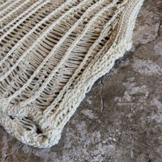画像10: IVORY COLOR GLITTER DESIGN  CROCHET VEST / Ladies M (10)