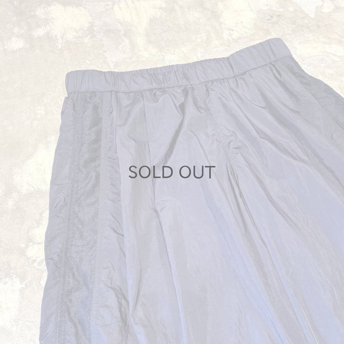 画像3: SIDE LACE UP LINE WIDE SILHOUETTE NYLON PANTS / W30~ (3)