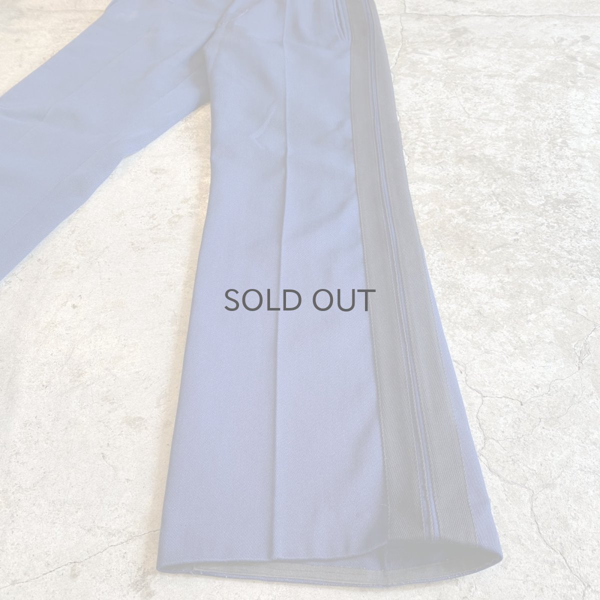 画像4: OLD MILITARY COLOR SIDE 2LINE DESIGN PANTS / W30 (4)