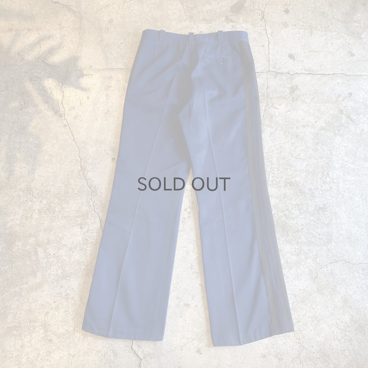 画像2: OLD MILITARY COLOR SIDE 2LINE DESIGN PANTS / W30 (2)