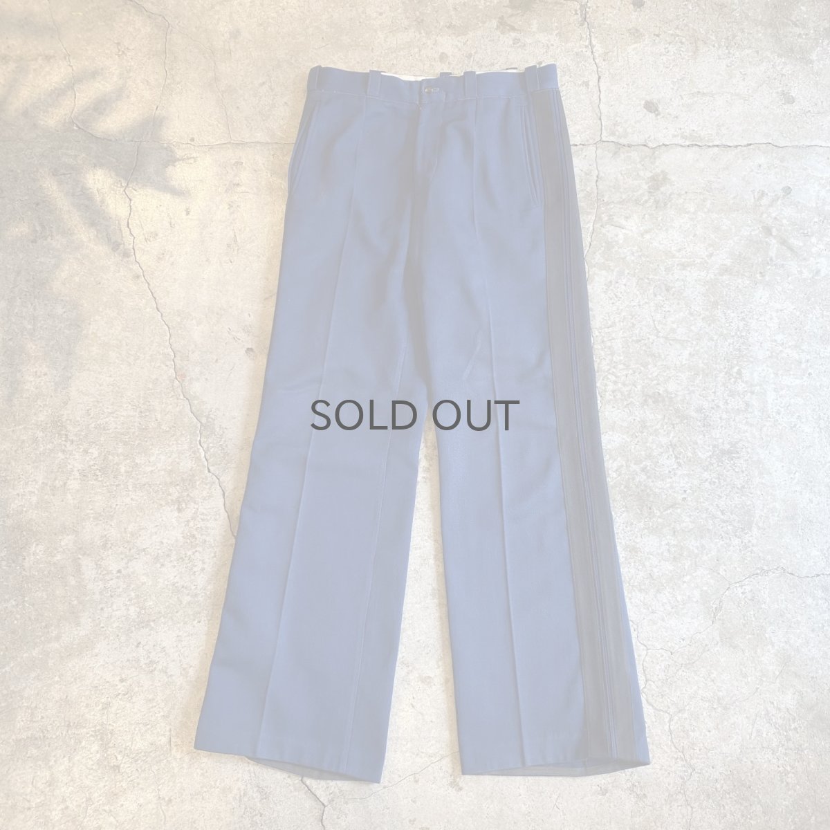 画像1: OLD MILITARY COLOR SIDE 2LINE DESIGN PANTS / W30 (1)