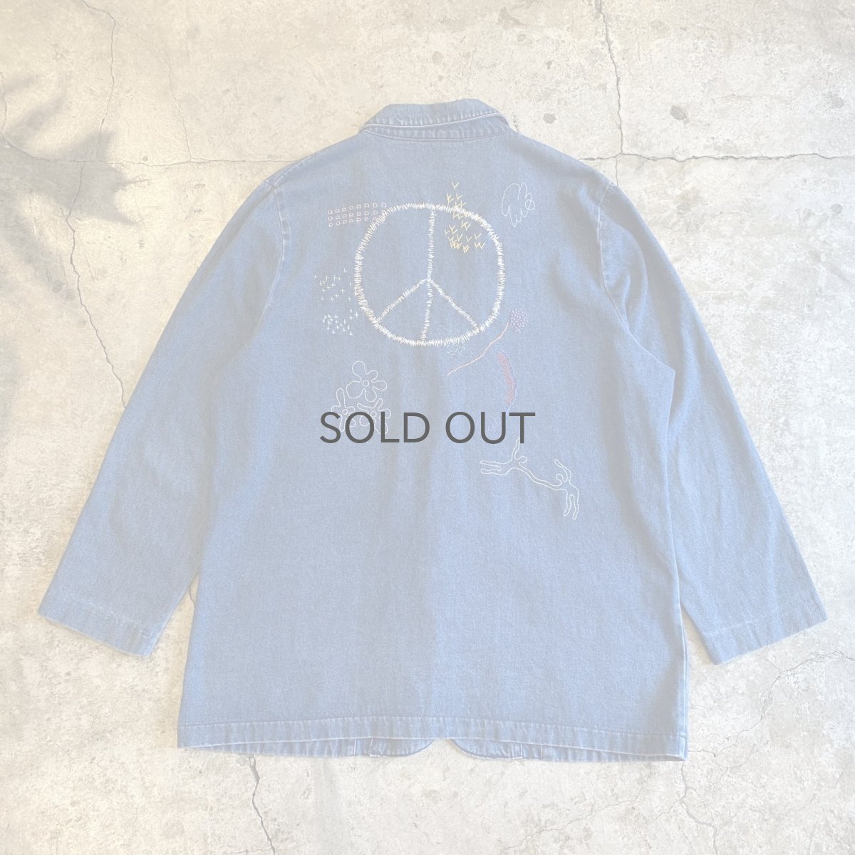 画像1: 【Wiz&Witch×KEEN KEEN】ONE OFF EMBROIDERY DENIM JACKET / OS (1)