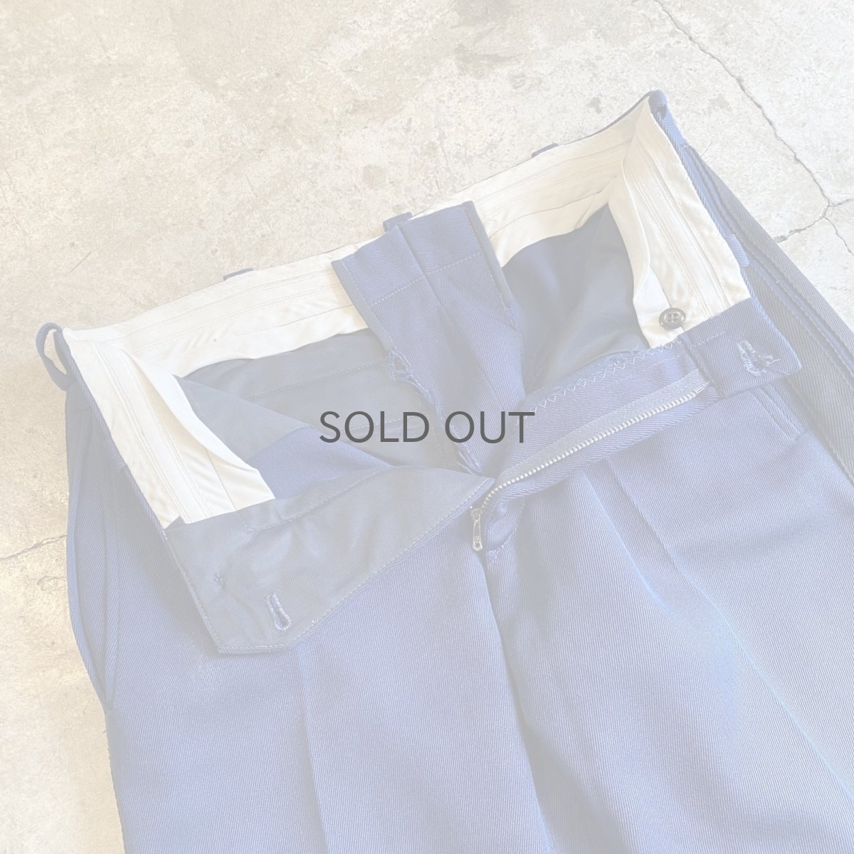 画像7: OLD MILITARY COLOR SIDE 2LINE DESIGN PANTS / W30 (7)