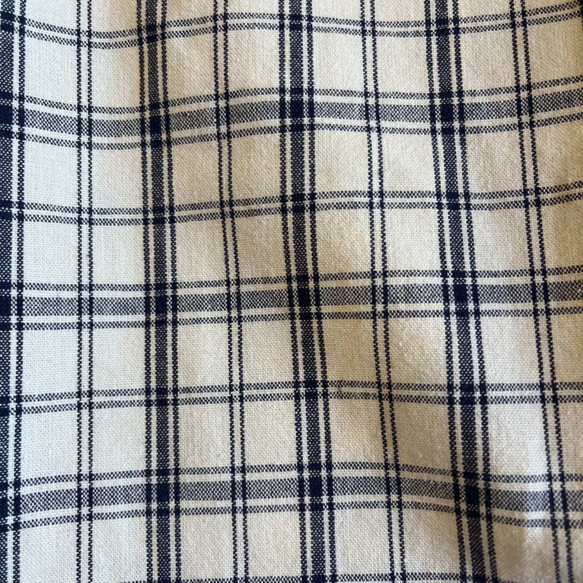 画像10: MADRAS CHECK PATTERN SHORT DESIGN L/S SHIRT / Ladies L(M) (10)