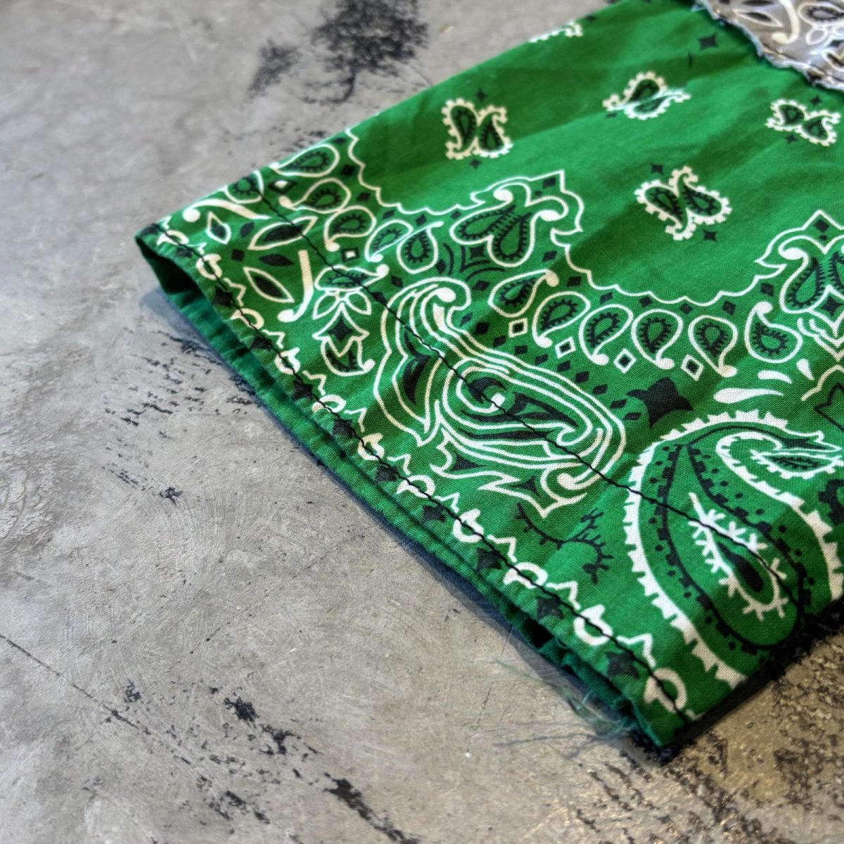 画像7: ALL OVER PAISLEY PATTERN PATCHWORKED SHIRT JACKET / Mens XL (7)