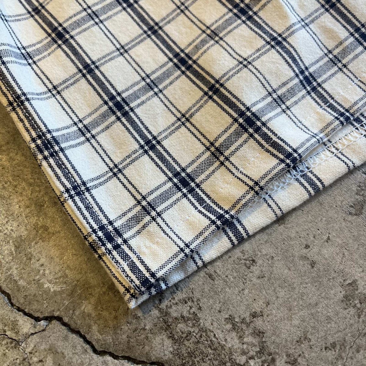 画像3: MADRAS CHECK PATTERN SHORT DESIGN L/S SHIRT / Ladies L(M) (3)