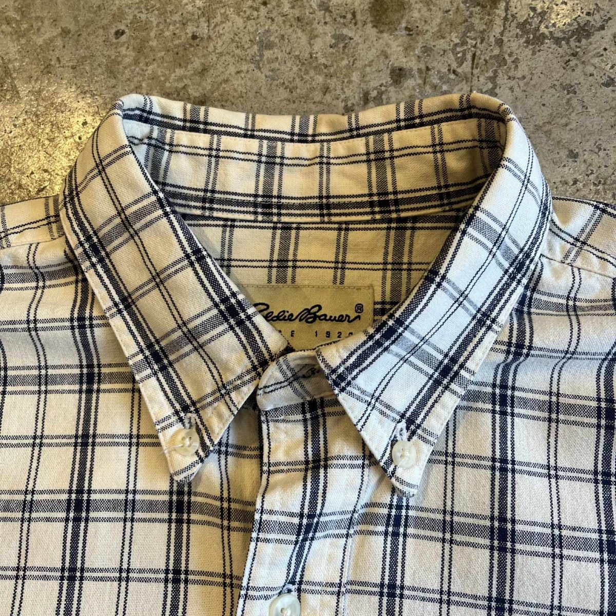 画像9: MADRAS CHECK PATTERN SHORT DESIGN L/S SHIRT / Ladies L(M) (9)