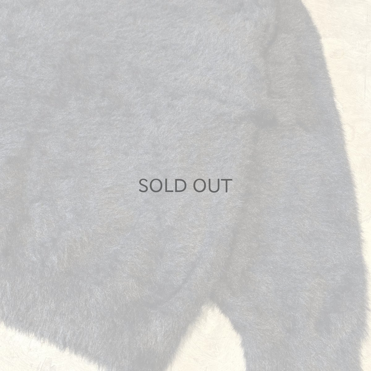 画像6: BLACK COLOR SHAGGY KNIT SWEATER / Mens L (6)