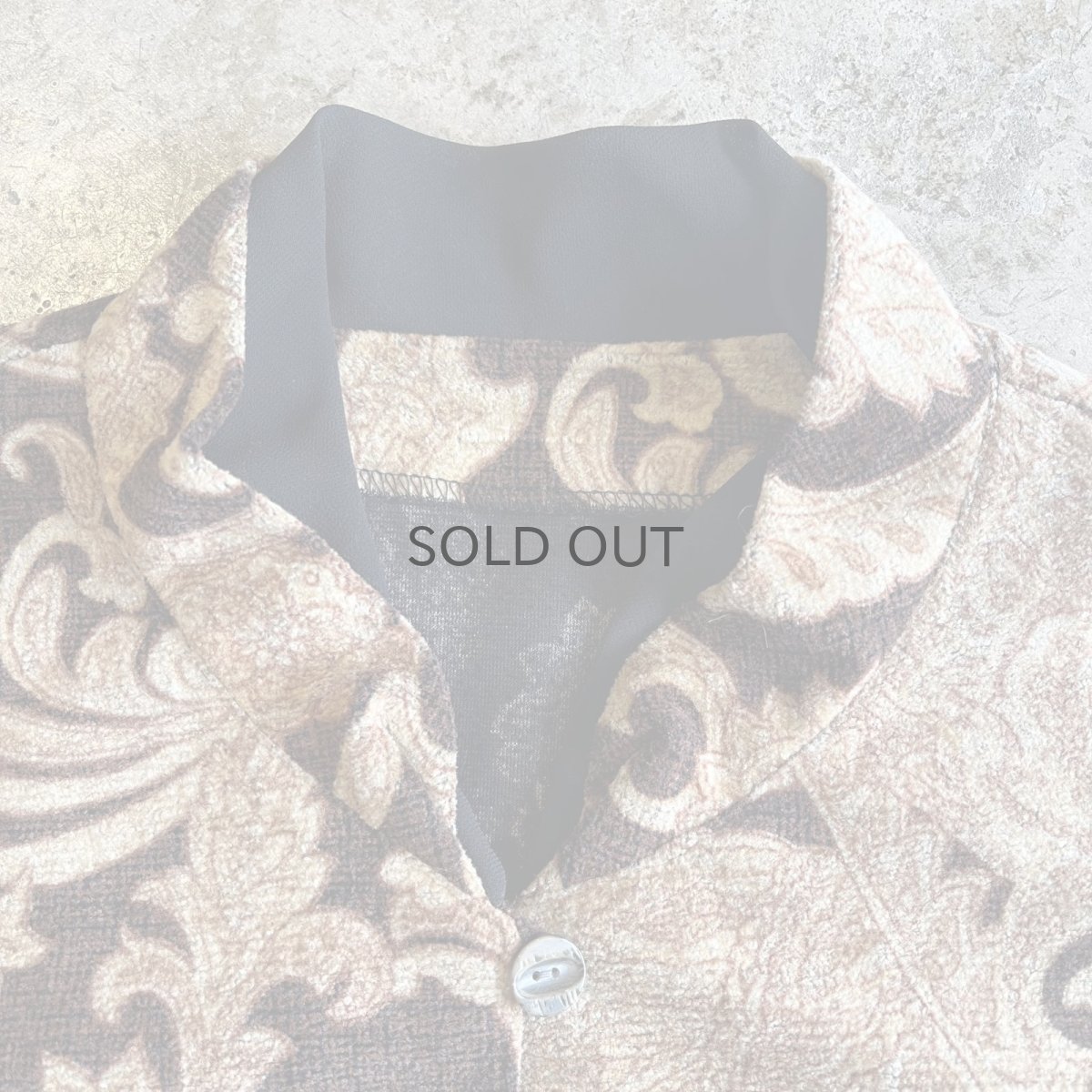 画像9: ALL OVER ART PATTERN SHORT DESIGN VELVET STAND COLLAR JACKET / Ladies M  (9)