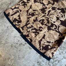 画像4: ALL OVER ART PATTERN SHORT DESIGN VELVET STAND COLLAR JACKET / Ladies M  (4)