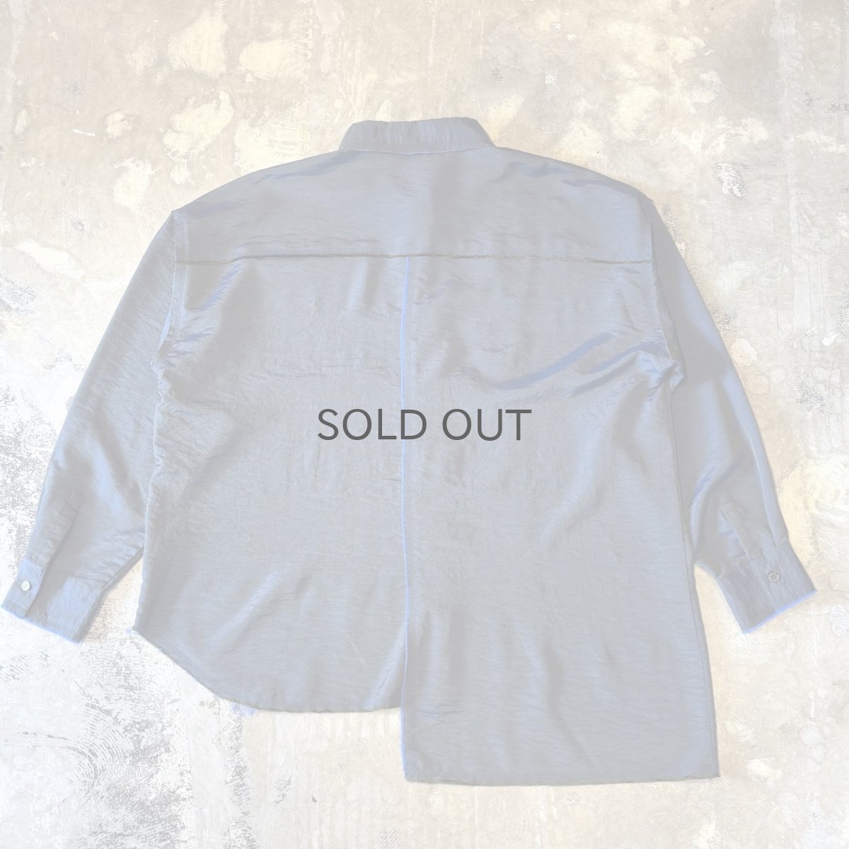画像2: ASYMMETRY CUT FRINGES LINE L/S SHIRT / Mens XL (2)