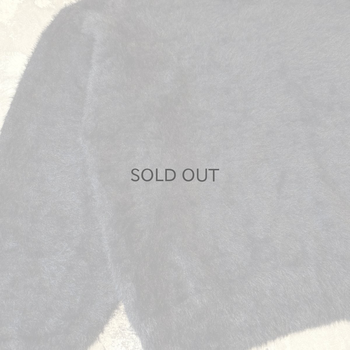 画像5: BLACK COLOR SHAGGY KNIT SWEATER / Mens L (5)