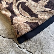 画像3: ALL OVER ART PATTERN SHORT DESIGN VELVET STAND COLLAR JACKET / Ladies M  (3)