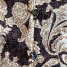 画像11: ALL OVER ART PATTERN SHORT DESIGN VELVET STAND COLLAR JACKET / Ladies M  (11)