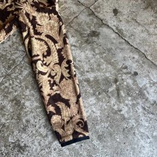 画像7: ALL OVER ART PATTERN SHORT DESIGN VELVET STAND COLLAR JACKET / Ladies M  (7)