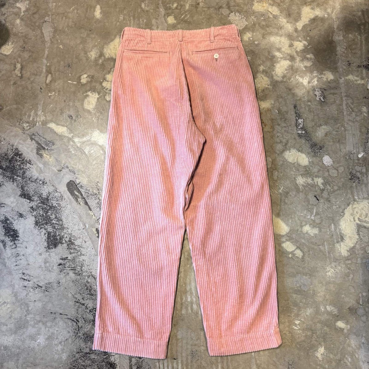 画像2: PINK COLOR WIDE SILHOUETTE CORDUROY PANTS / ~W30 (2)