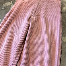 画像4: PINK COLOR WIDE SILHOUETTE CORDUROY PANTS / ~W30 (4)