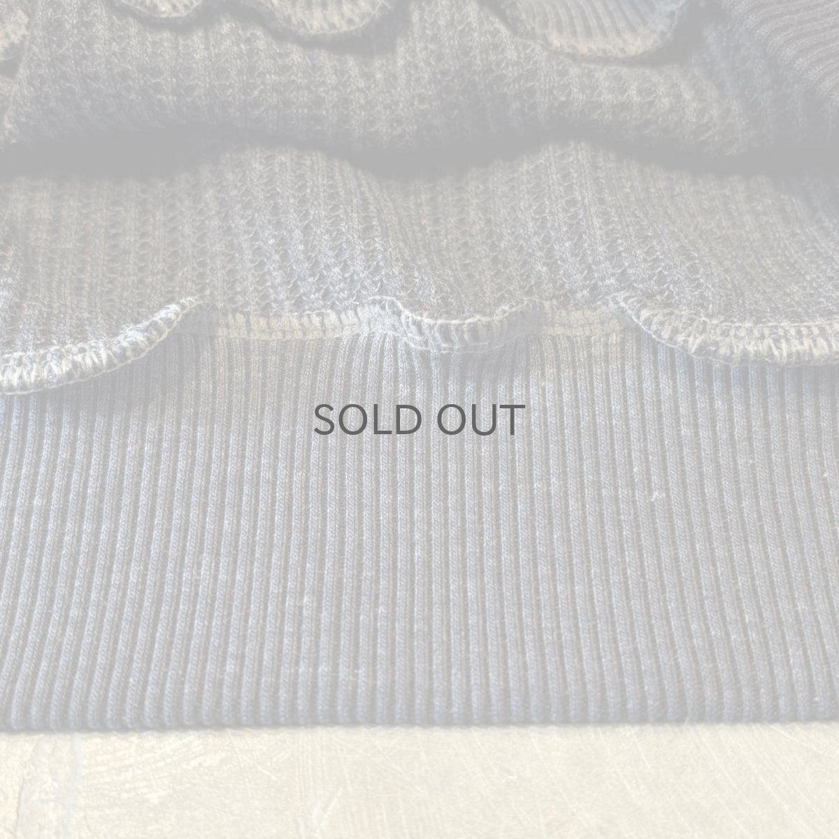 画像8: MATERIAL SWITCHED HALF ZIP KNIT SWEATER / Mens XL (8)