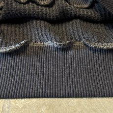 画像8: MATERIAL SWITCHED HALF ZIP KNIT SWEATER / Mens XL (8)