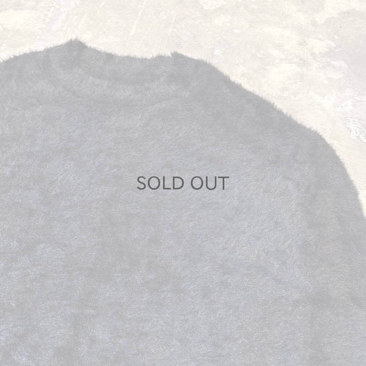 画像4: BLACK COLOR SHAGGY KNIT SWEATER / Mens L (4)