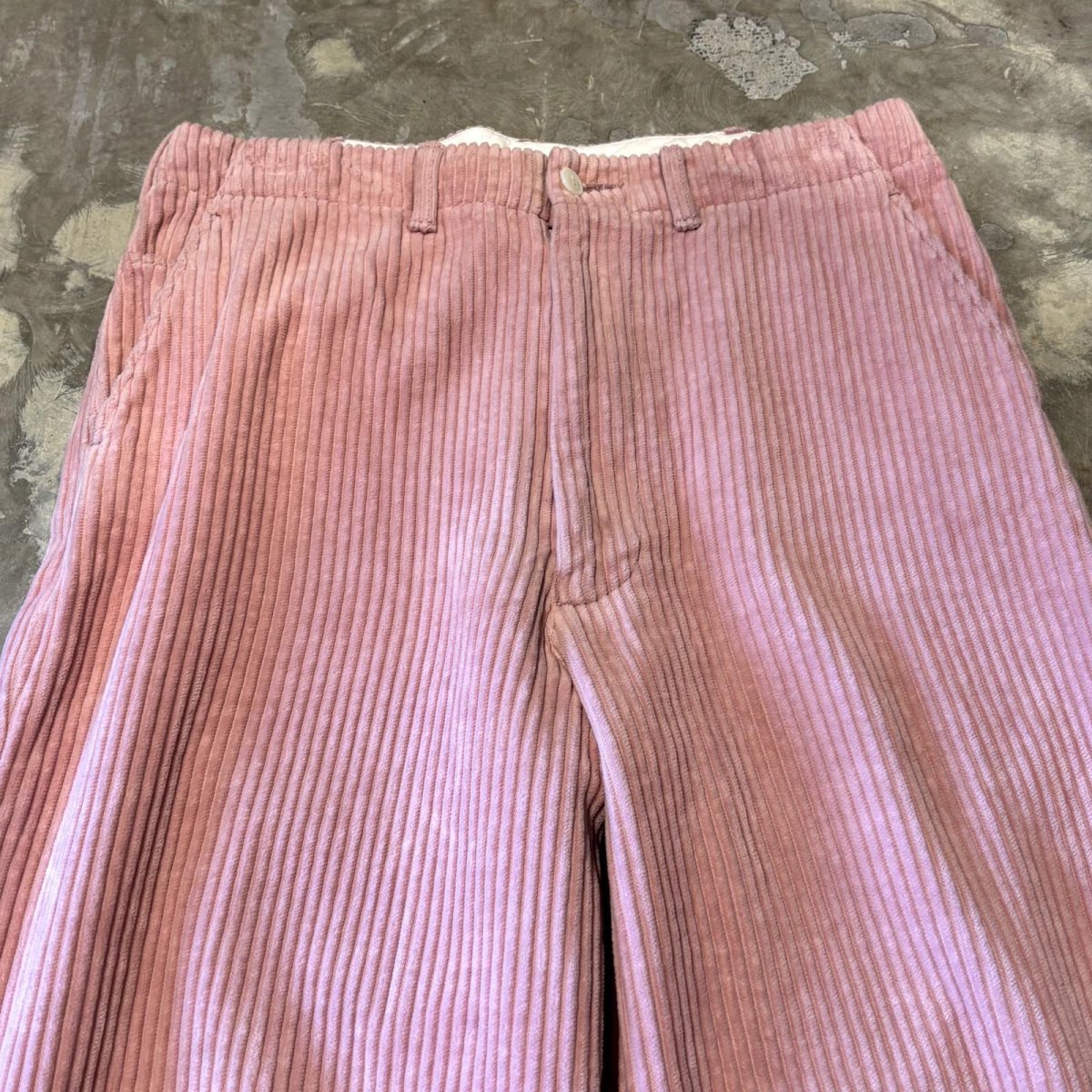 画像10: PINK COLOR WIDE SILHOUETTE CORDUROY PANTS / ~W30 (10)