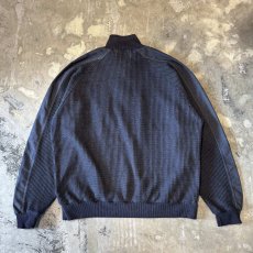画像2: MATERIAL SWITCHED HALF ZIP KNIT SWEATER / Mens XL (2)
