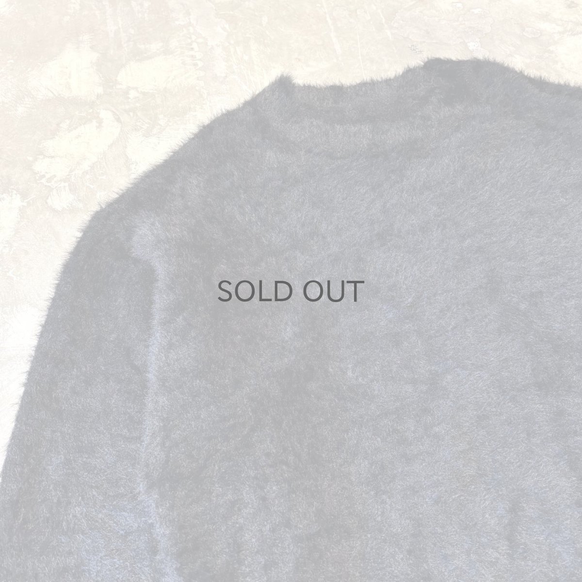 画像3: BLACK COLOR SHAGGY KNIT SWEATER / Mens L (3)