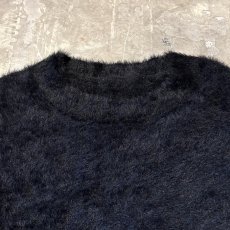 画像10: BLACK COLOR SHAGGY KNIT SWEATER / Mens L (10)